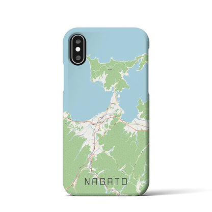 【長門（山口県）】地図柄iPhoneケース（バックカバータイプ）