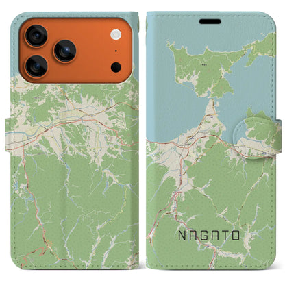 【長門（山口県）】地図柄iPhoneケース（手帳タイプ）
