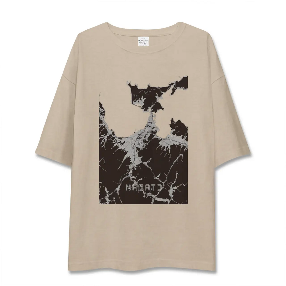 【長門（山口県）】地図柄ビッグシルエットTシャツ