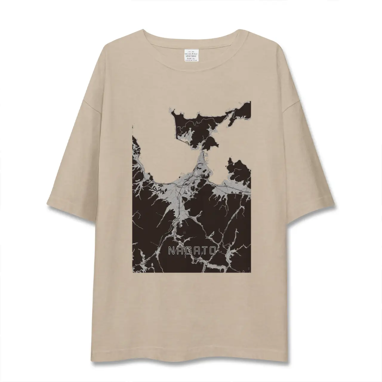 【長門（山口県）】地図柄ビッグシルエットTシャツ