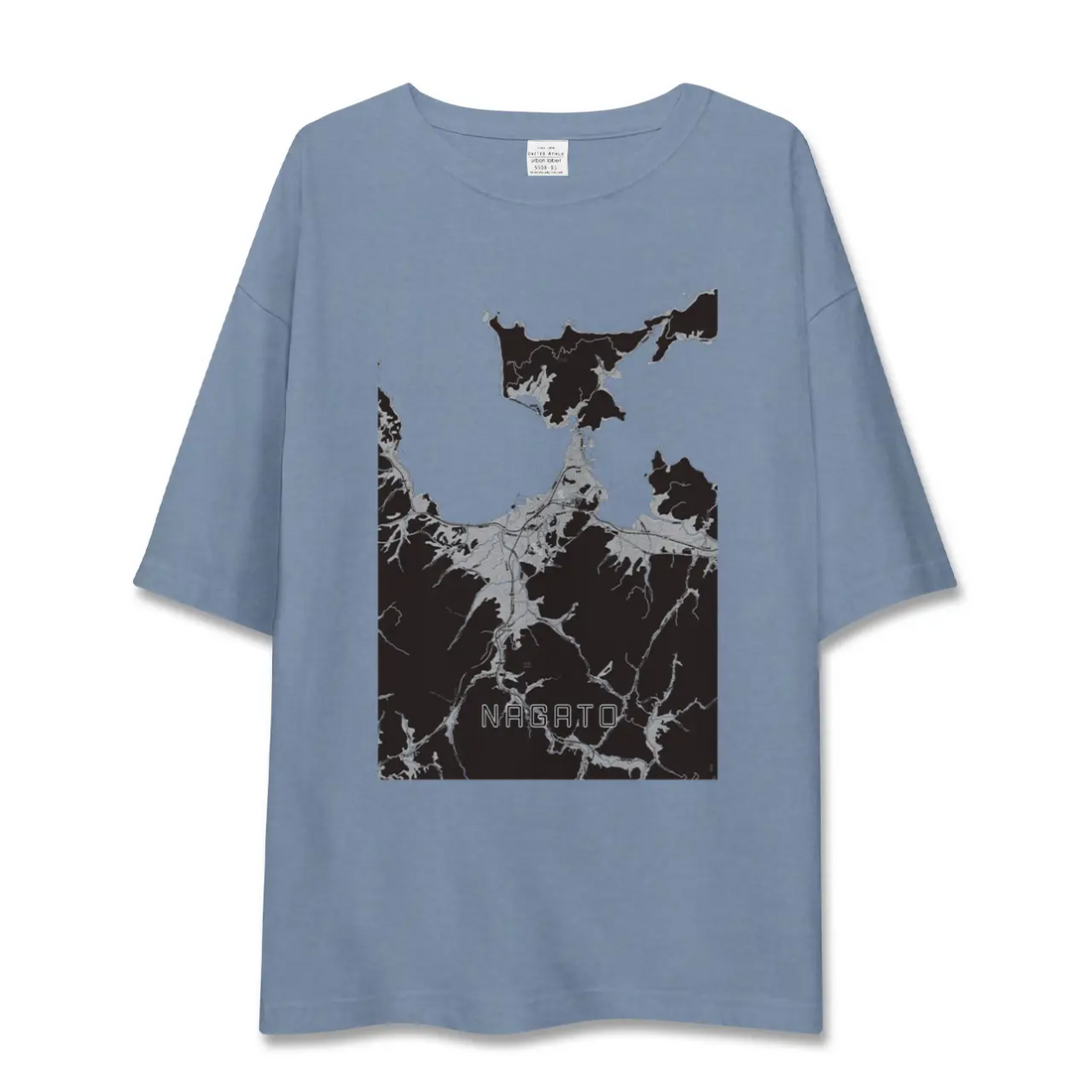 【長門(山口県)】地図柄ビッグシルエットTシャツ