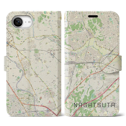 【長津田（神奈川県）】地図柄iPhoneケース（手帳タイプ）