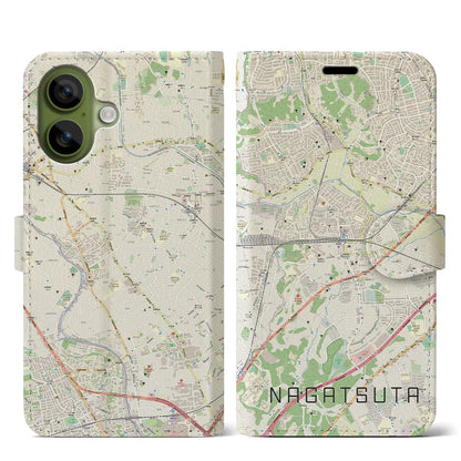 【長津田（神奈川県）】地図柄iPhoneケース（手帳タイプ）