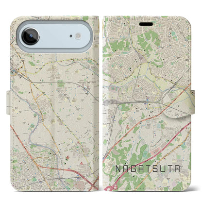 【長津田（神奈川県）】地図柄iPhoneケース（手帳タイプ）