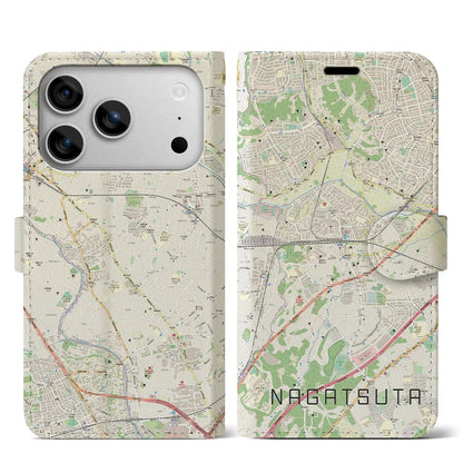 【長津田（神奈川県）】地図柄iPhoneケース（手帳タイプ）