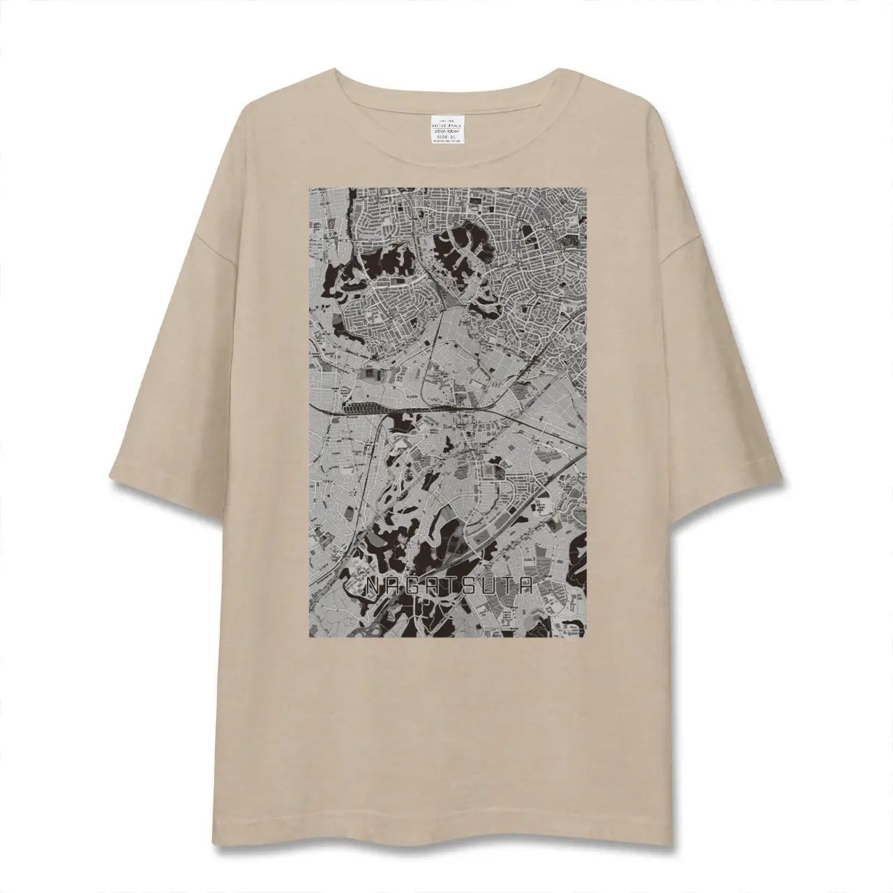 【長津田（神奈川県）】地図柄ビッグシルエットTシャツ
