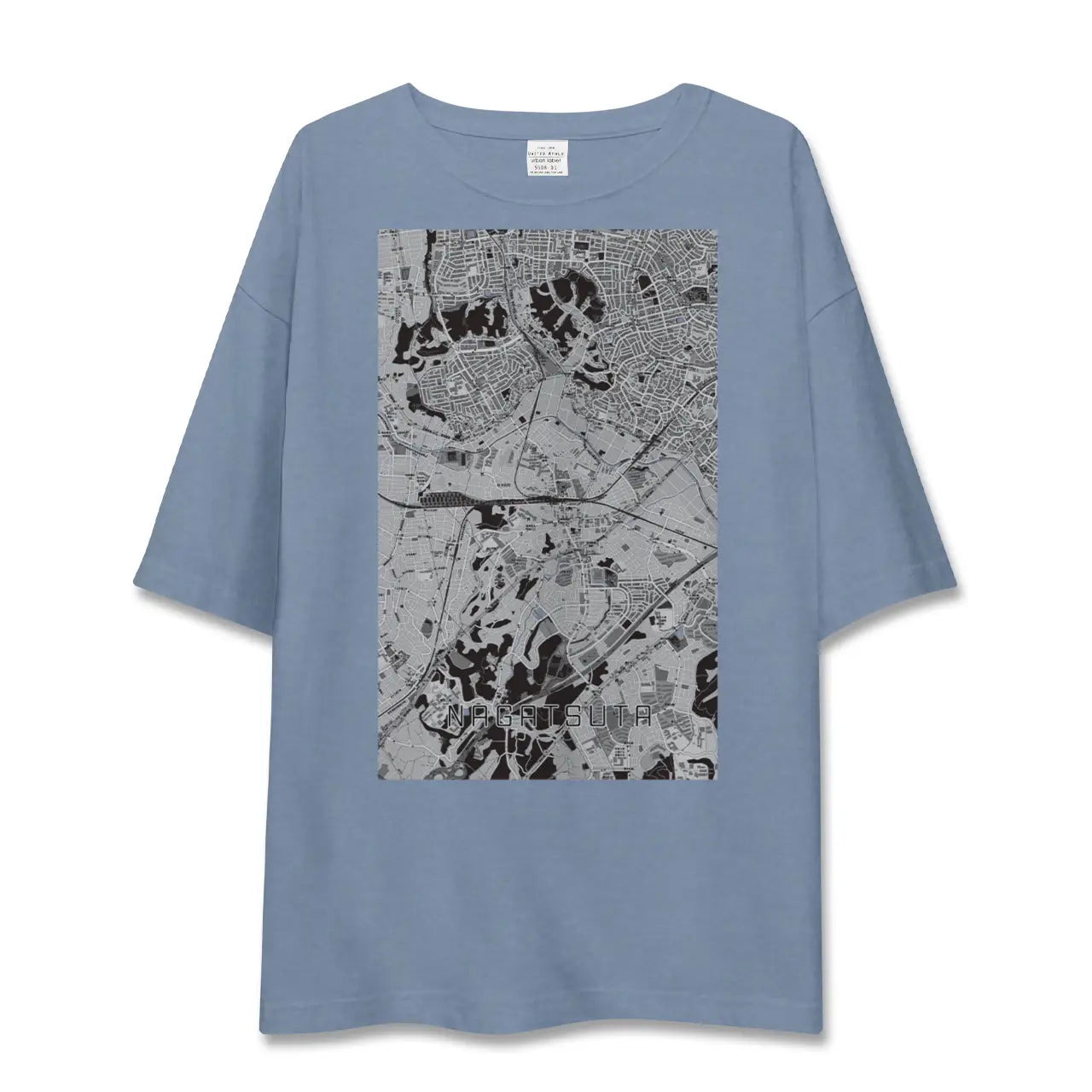 【長津田（神奈川県）】地図柄ビッグシルエットTシャツ