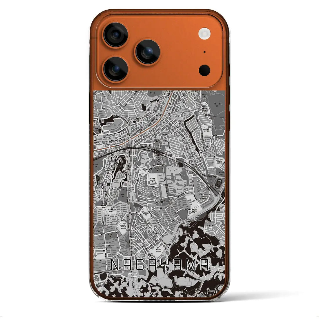 【永山(東京都)】地図柄iPhoneケース(クリアタイプ)