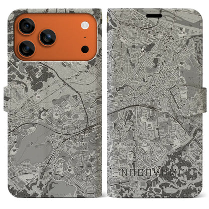 【永山（東京都）】地図柄iPhoneケース（手帳タイプ）