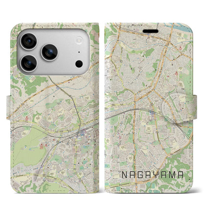 【永山（東京都）】地図柄iPhoneケース（手帳タイプ）