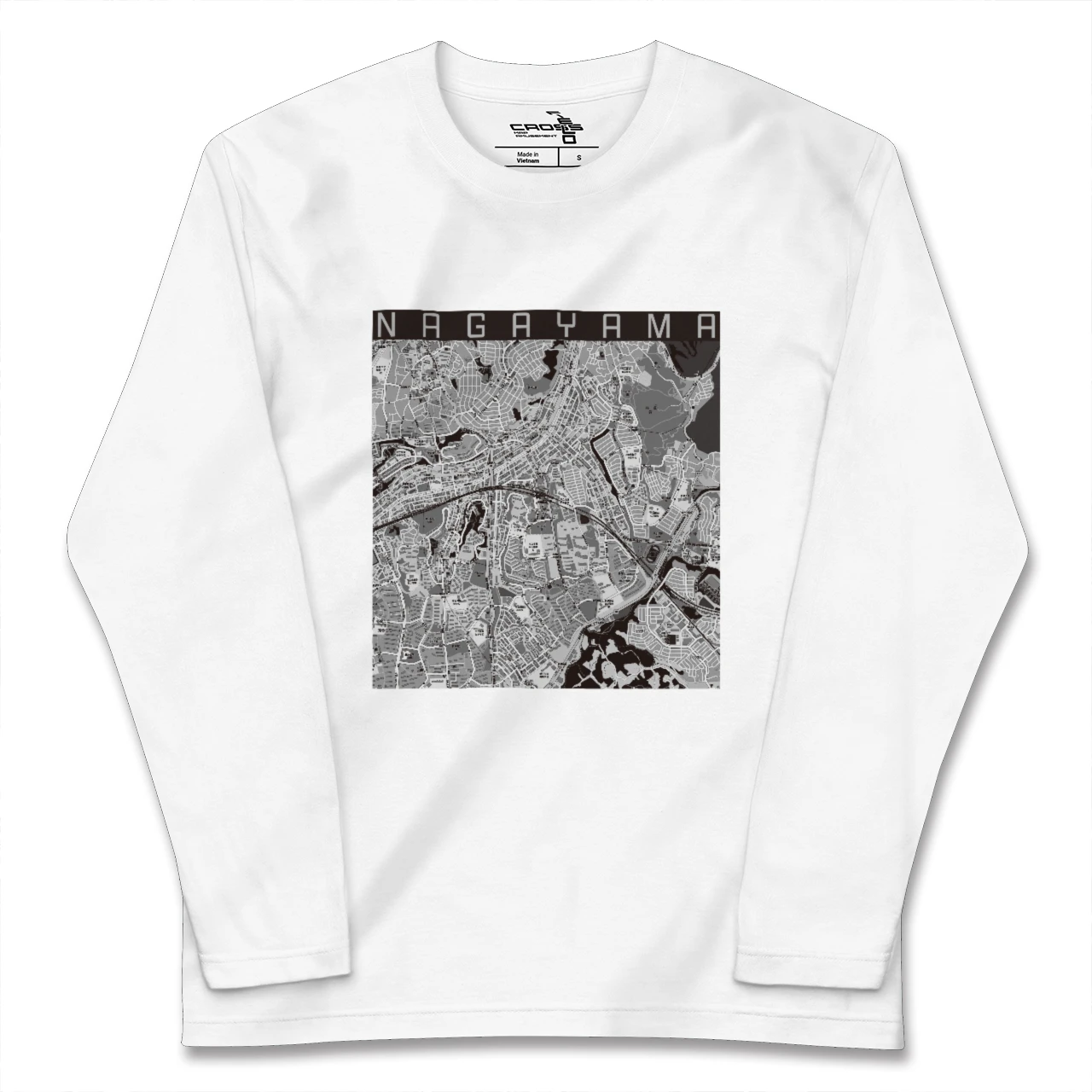 【永山（東京都）】地図柄ロングスリーブTシャツ