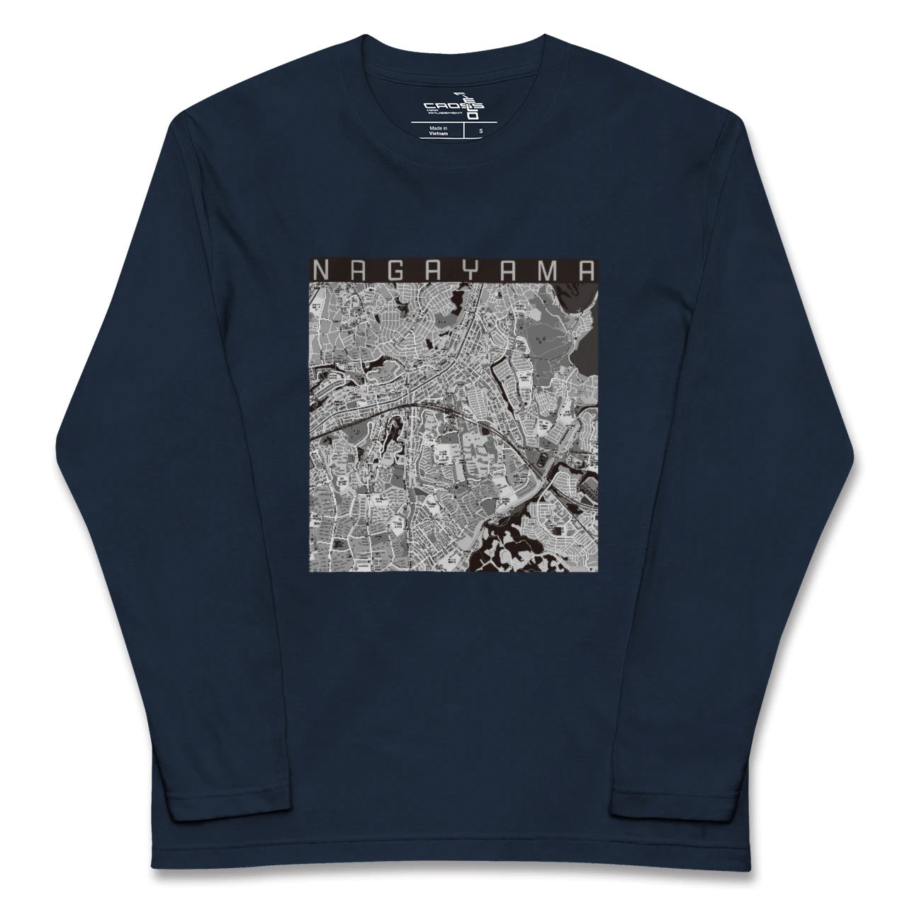 【永山（東京都）】地図柄ロングスリーブTシャツ