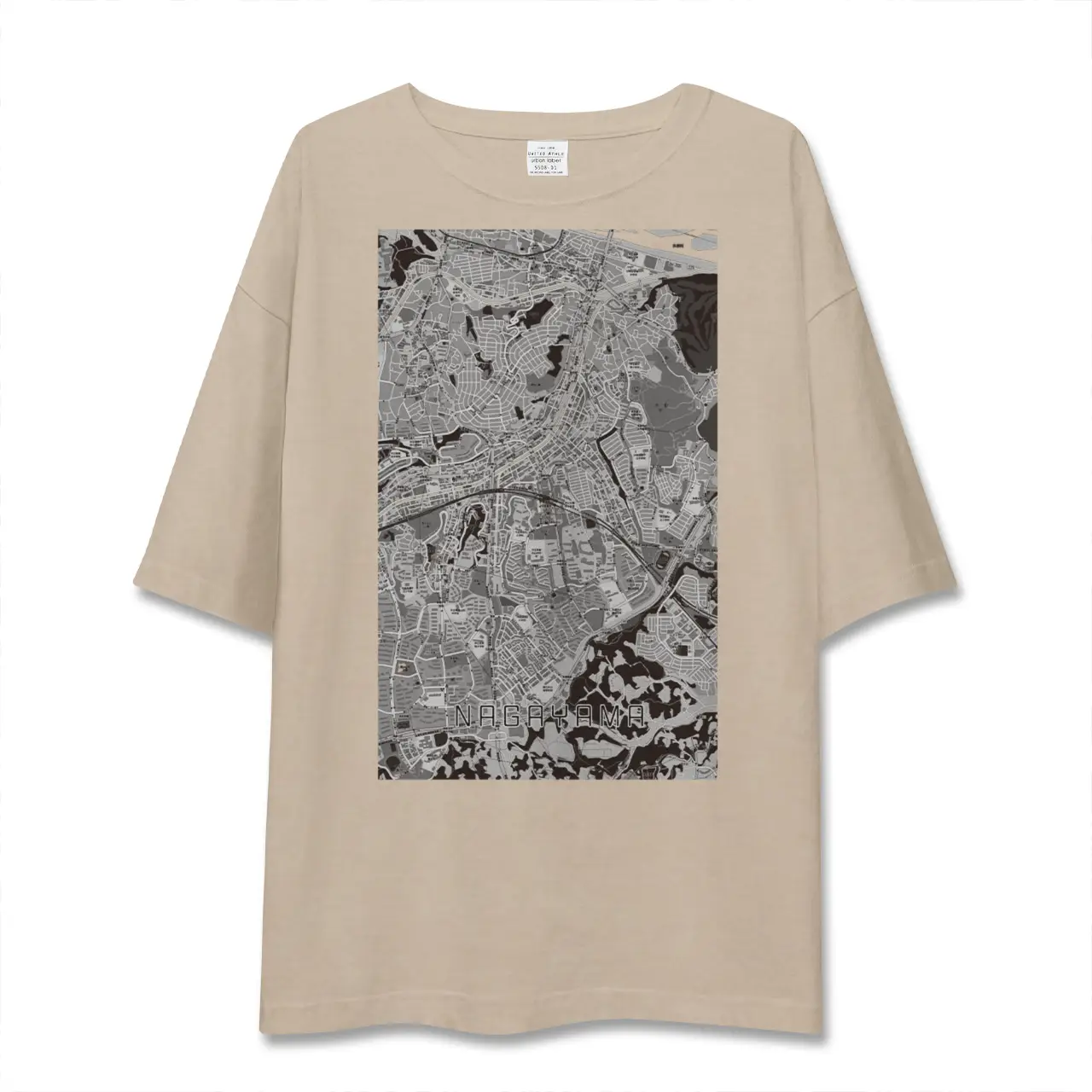【永山（東京都）】地図柄ビッグシルエットTシャツ