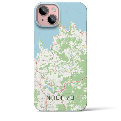 【長与（長崎県）】地図柄iPhoneケース（バックカバータイプ）