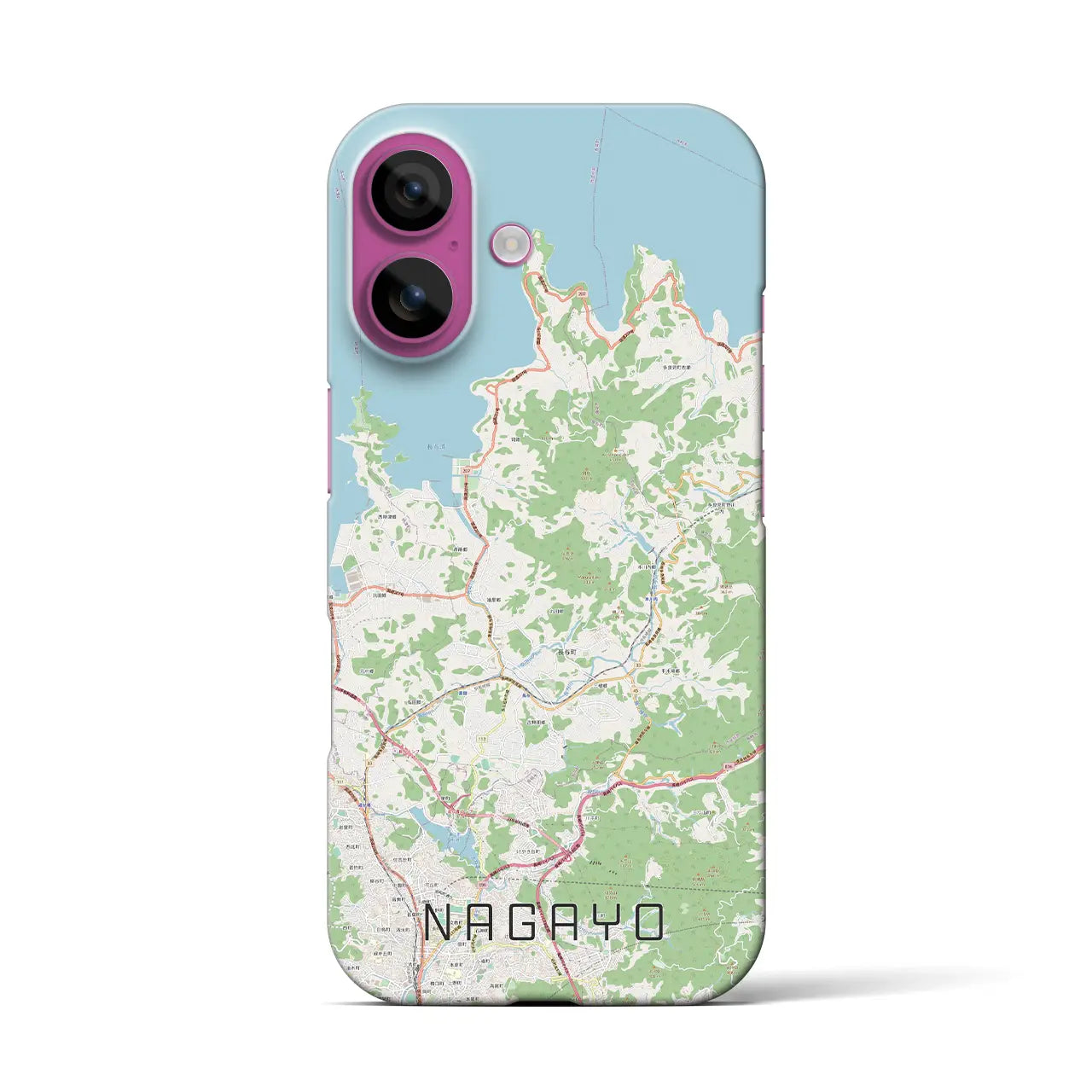 【長与（長崎県）】地図柄iPhoneケース（バックカバータイプ）