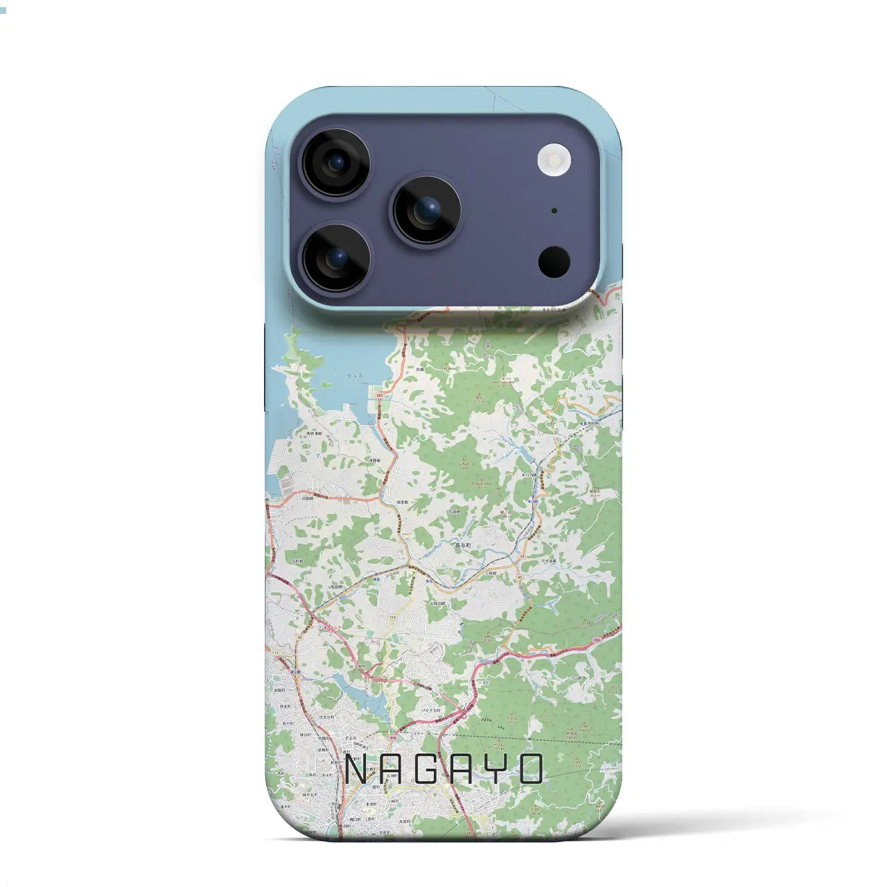 【長与（長崎県）】地図柄iPhoneケース（バックカバータイプ）ナチュラル・iPhone 17 Pro Max 用