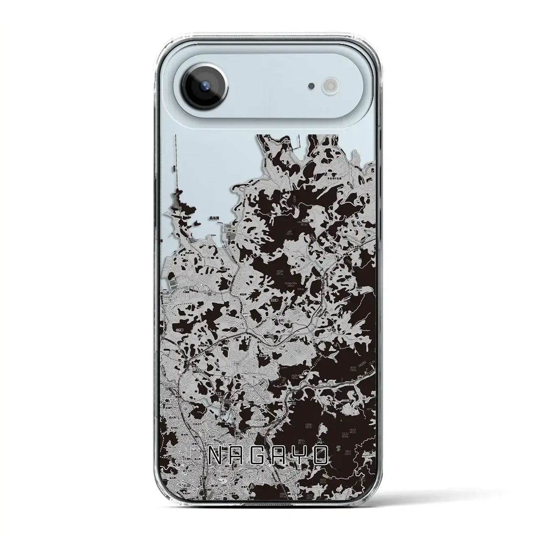 【長与（長崎県）】地図柄iPhoneケース（クリアタイプ）モノトーン・iPhone 17 Pro Max 用