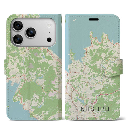 【長与（長崎県）】地図柄iPhoneケース（手帳タイプ）