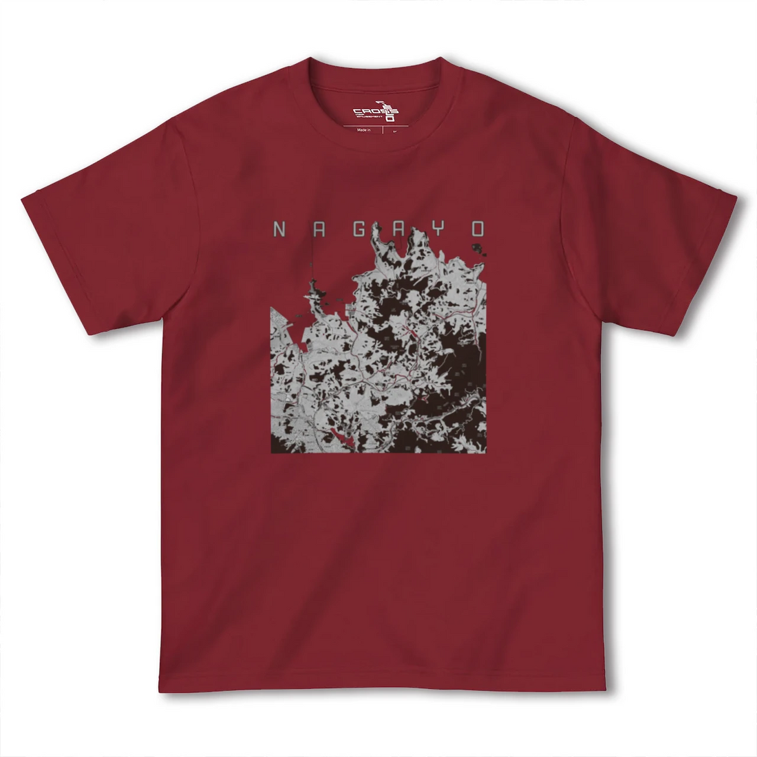 【長与(長崎県)】地図柄ヘビーウェイトTシャツ