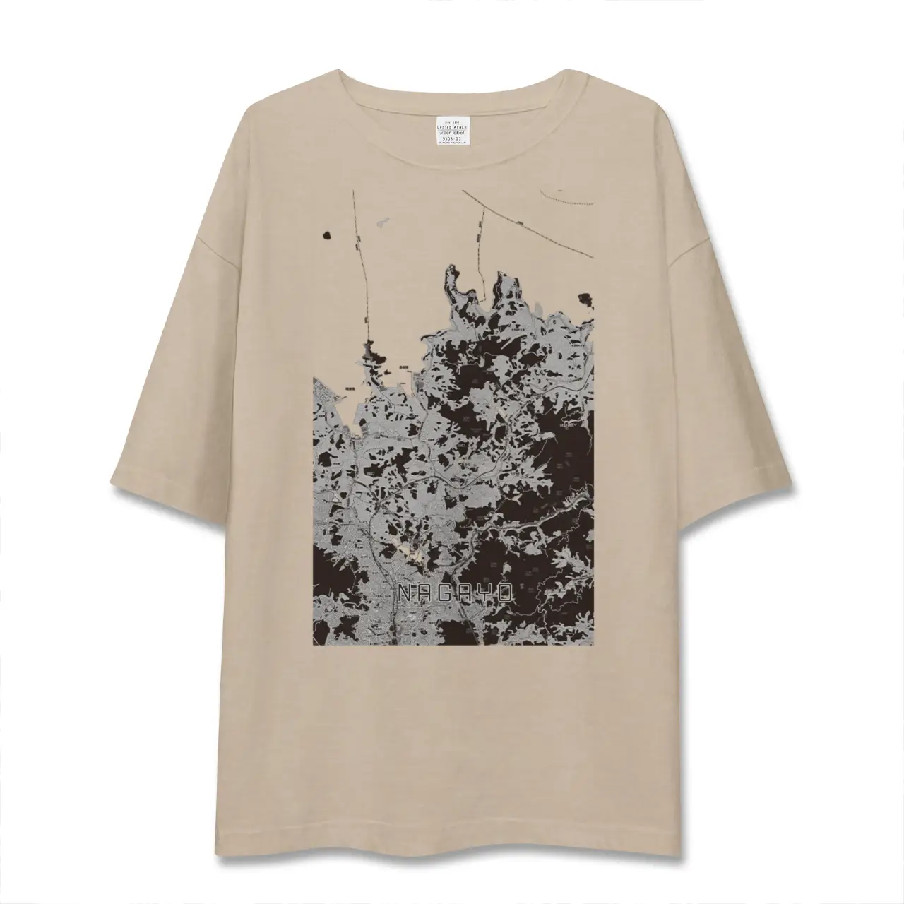【長与（長崎県）】地図柄ビッグシルエットTシャツ