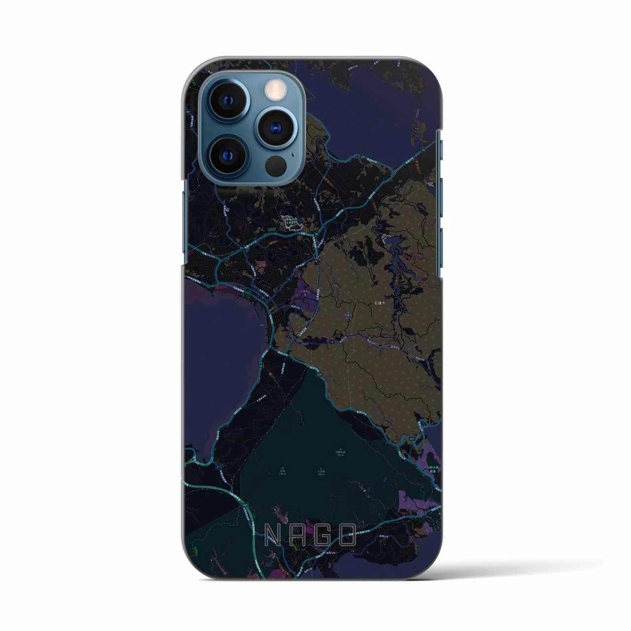 【名護（沖縄県）】地図柄iPhoneケース（バックカバータイプ）