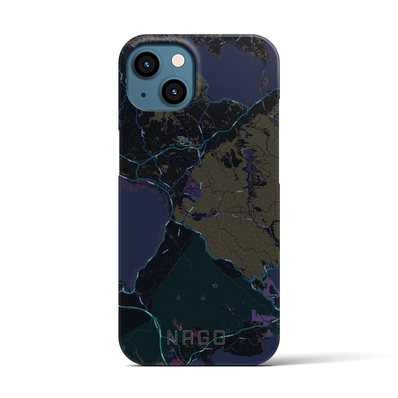 【名護（沖縄県）】地図柄iPhoneケース（バックカバータイプ）