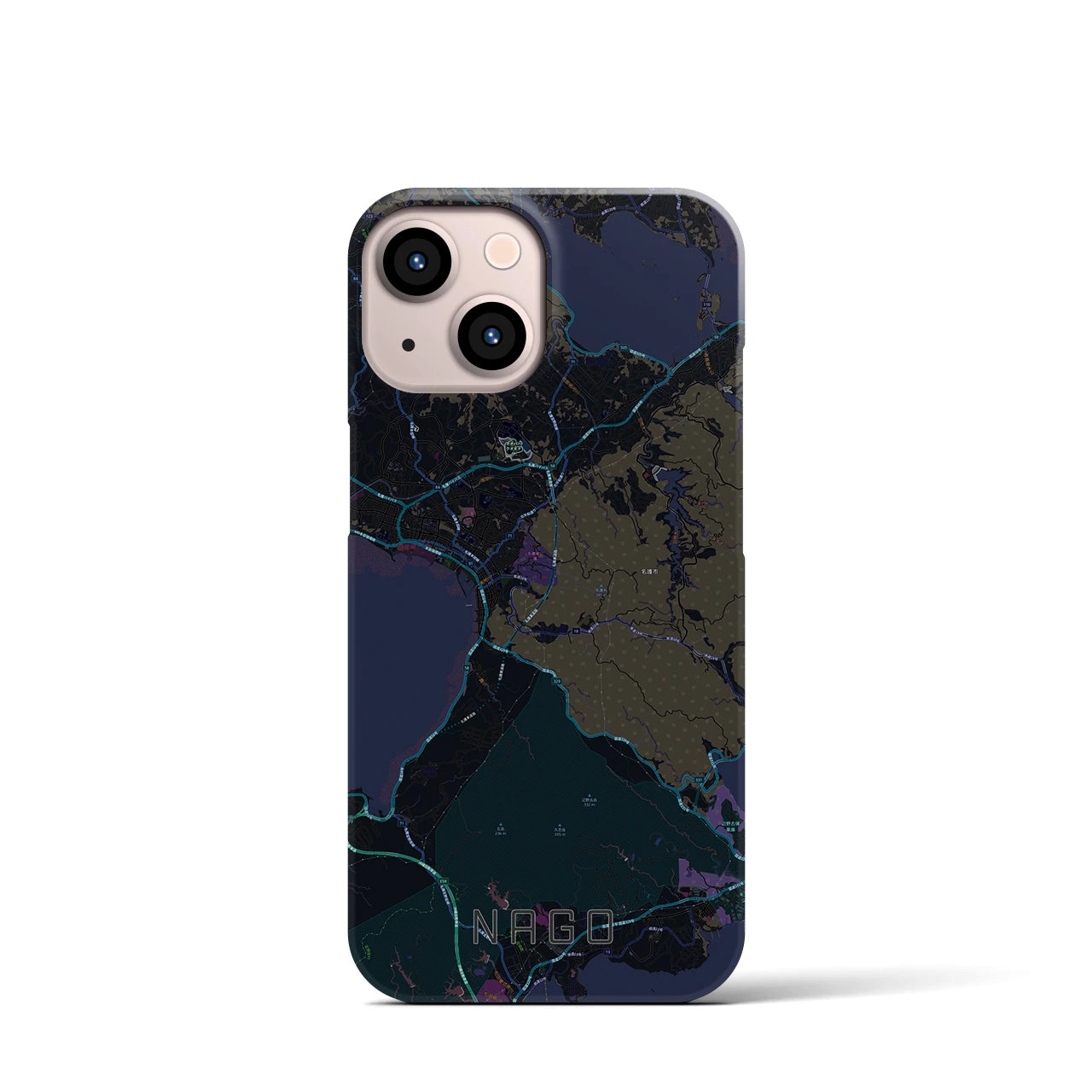 【名護（沖縄県）】地図柄iPhoneケース（バックカバータイプ）