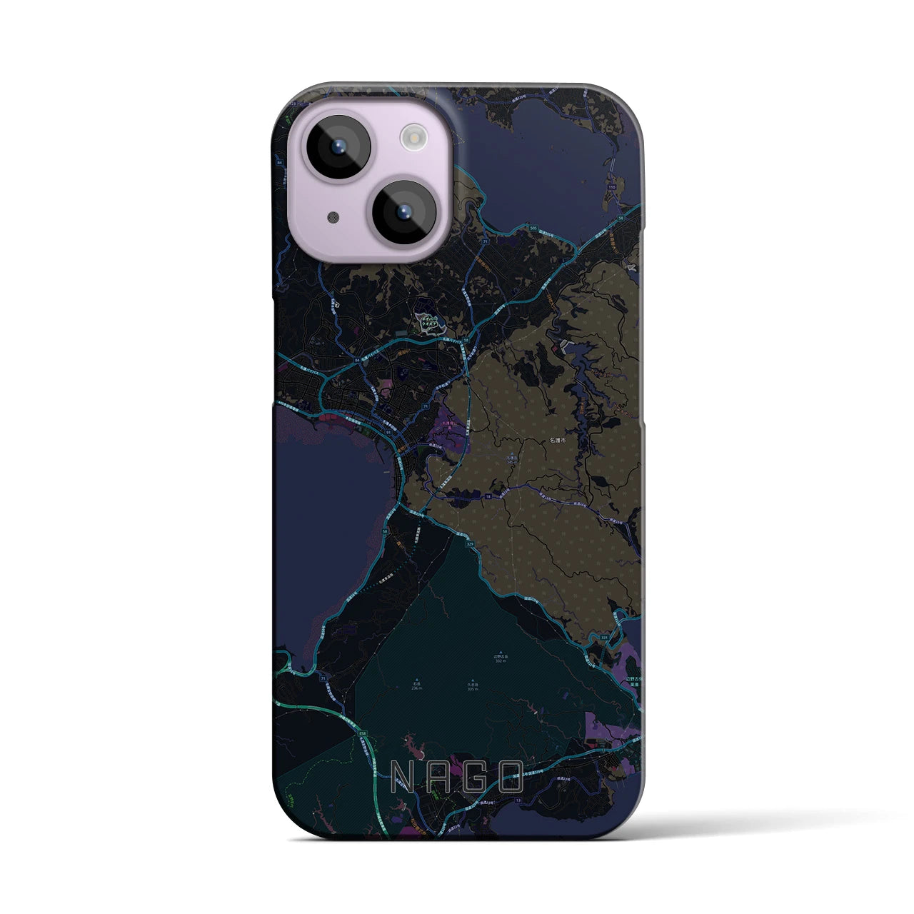 【名護（沖縄県）】地図柄iPhoneケース（バックカバータイプ）