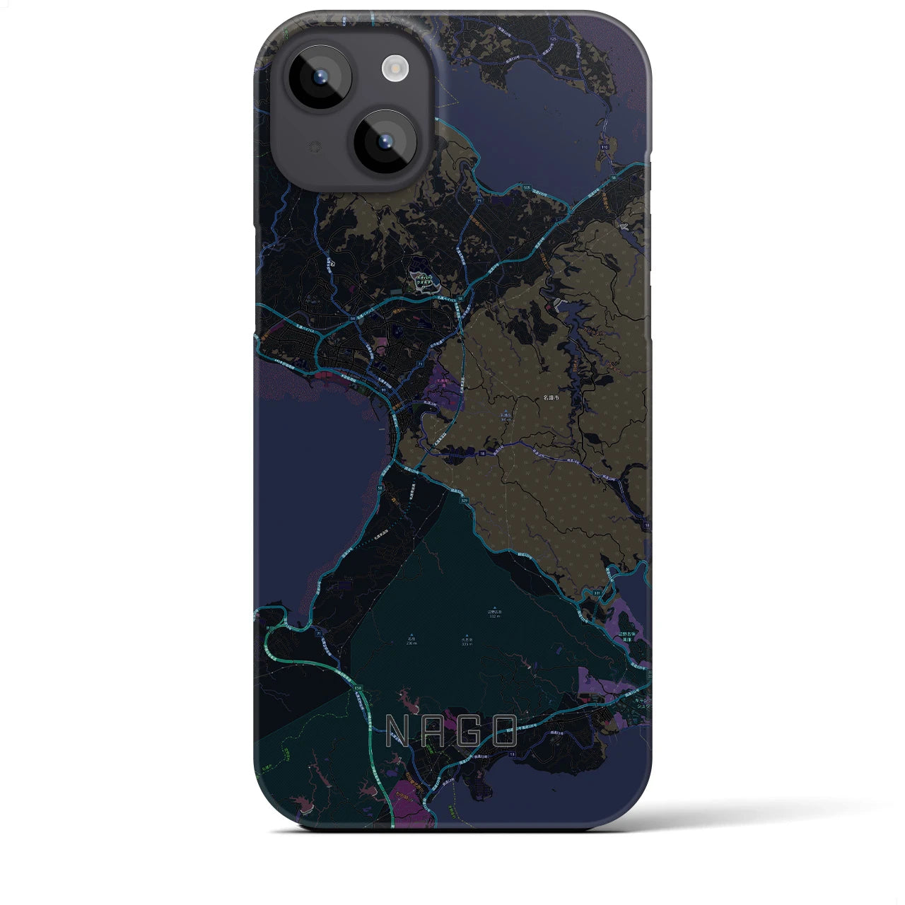 【名護（沖縄県）】地図柄iPhoneケース（バックカバータイプ）