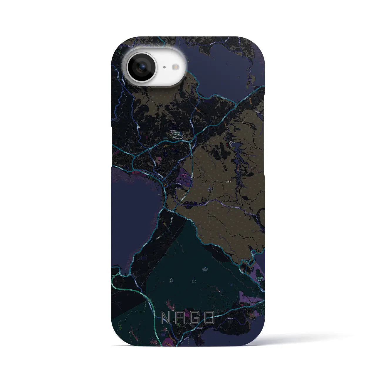 【名護（沖縄県）】地図柄iPhoneケース（バックカバータイプ）