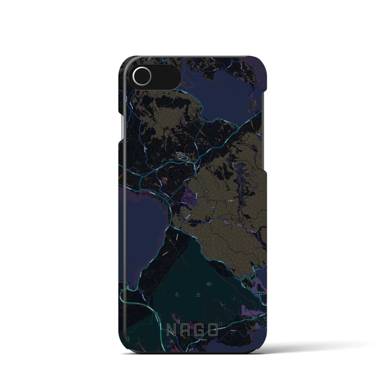 【名護（沖縄県）】地図柄iPhoneケース（バックカバータイプ）