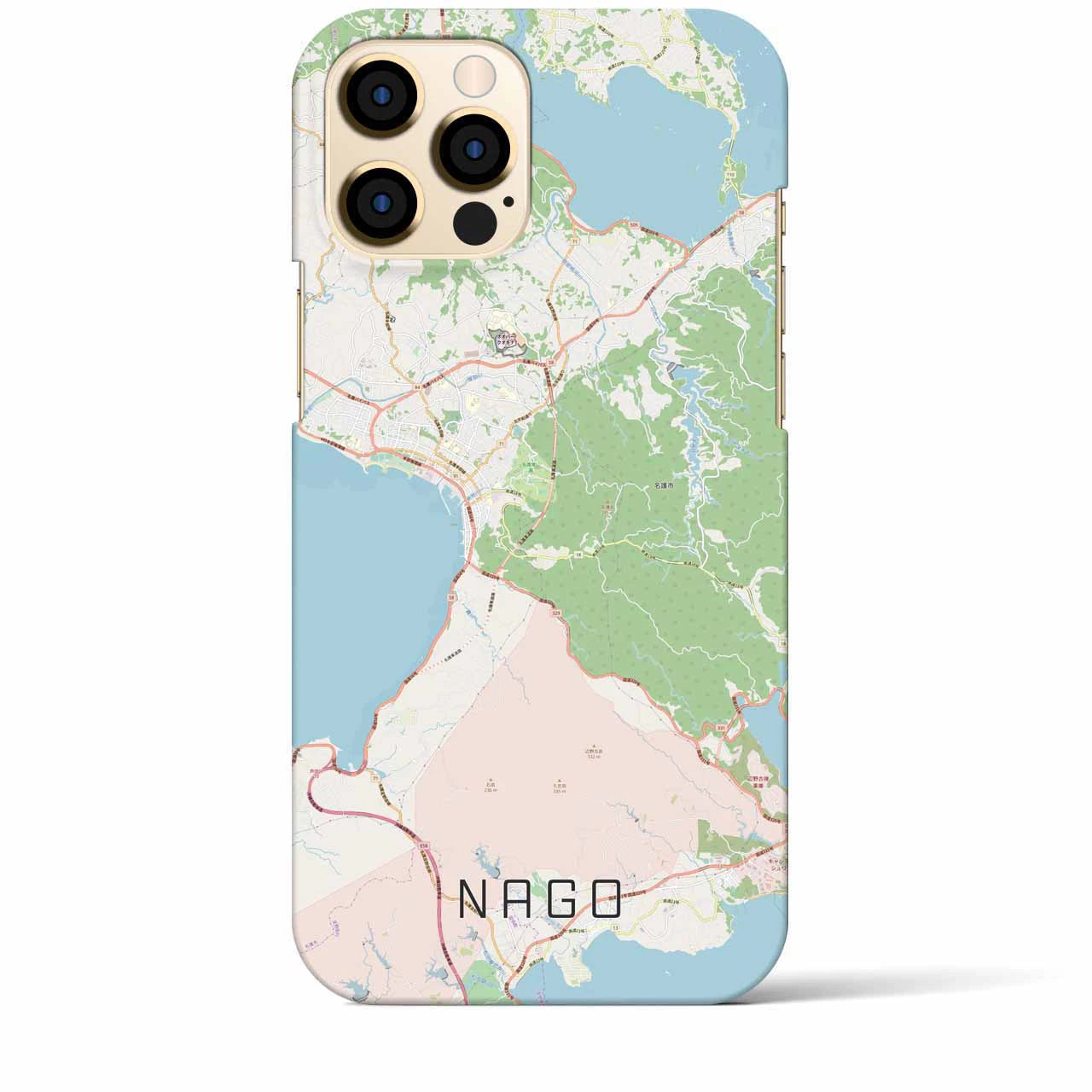 【名護（沖縄県）】地図柄iPhoneケース（バックカバータイプ）