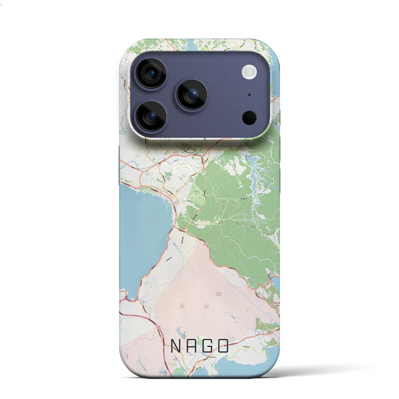 【名護（沖縄県）】地図柄iPhoneケース（バックカバータイプ）