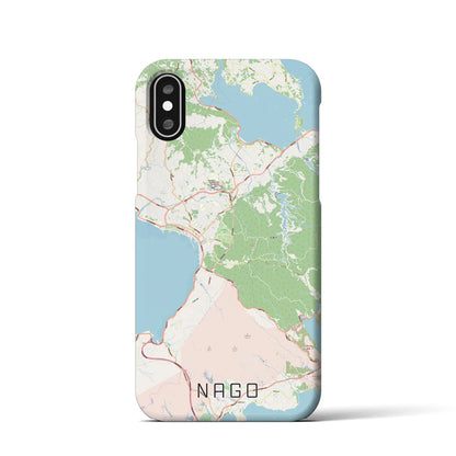 【名護（沖縄県）】地図柄iPhoneケース（バックカバータイプ）