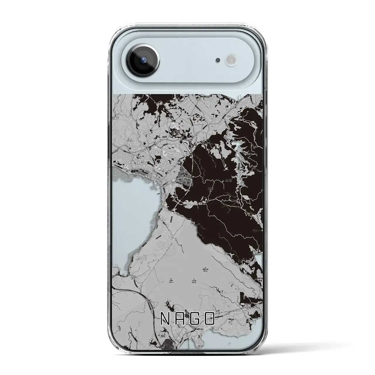 【名護（沖縄県）】地図柄iPhoneケース（クリアタイプ）