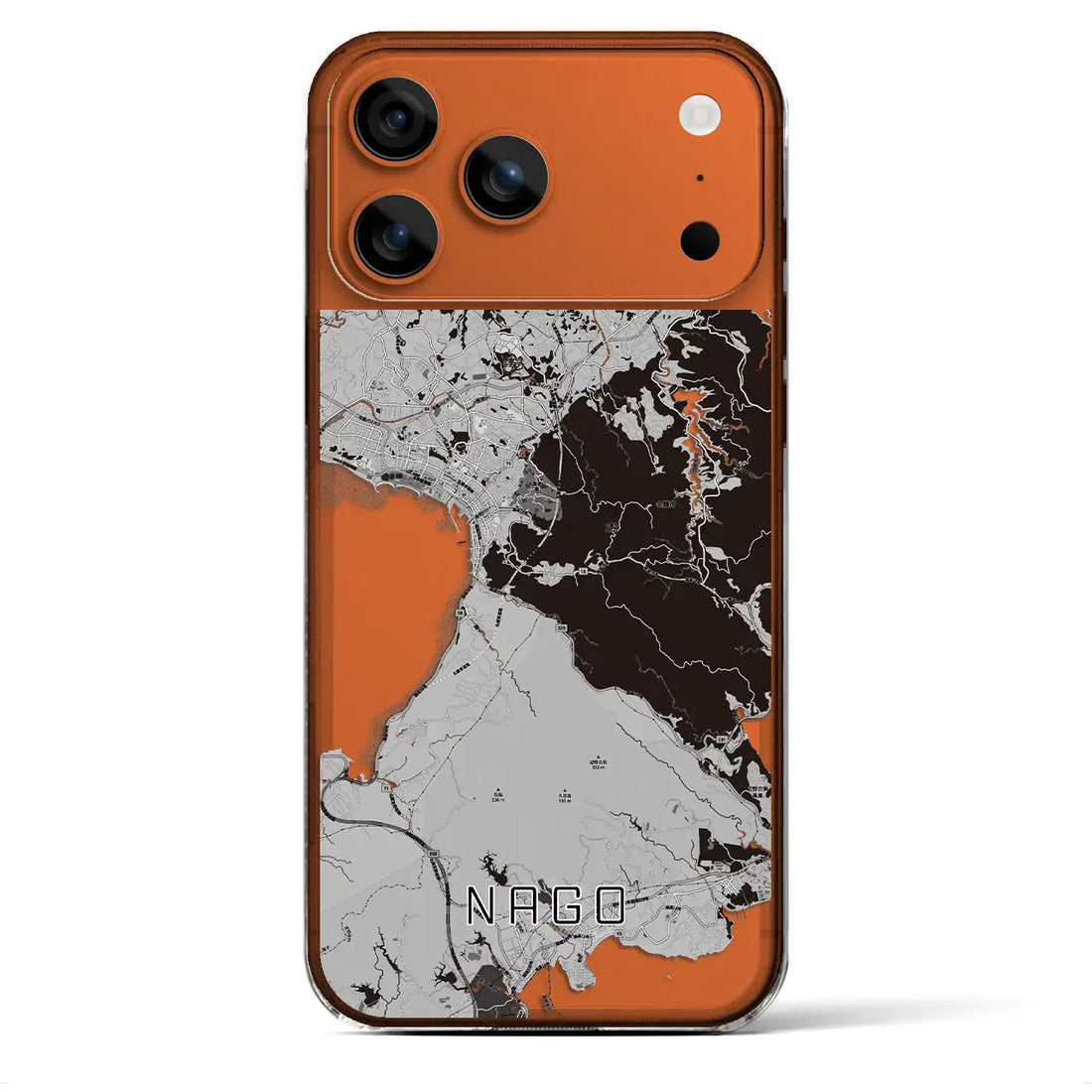 【名護（沖縄県）】地図柄iPhoneケース（クリアタイプ）