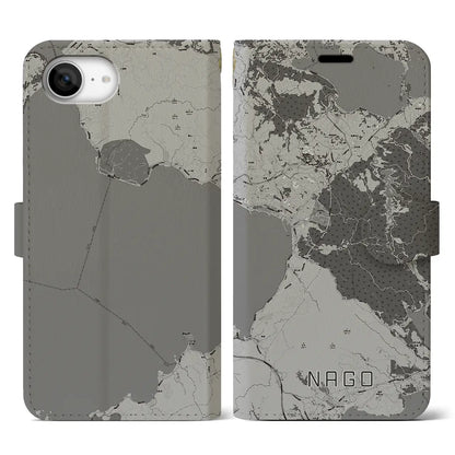 【名護（沖縄県）】地図柄iPhoneケース（手帳タイプ）