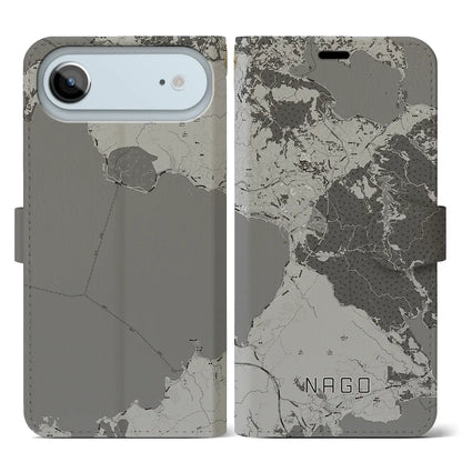 【名護（沖縄県）】地図柄iPhoneケース（手帳タイプ）