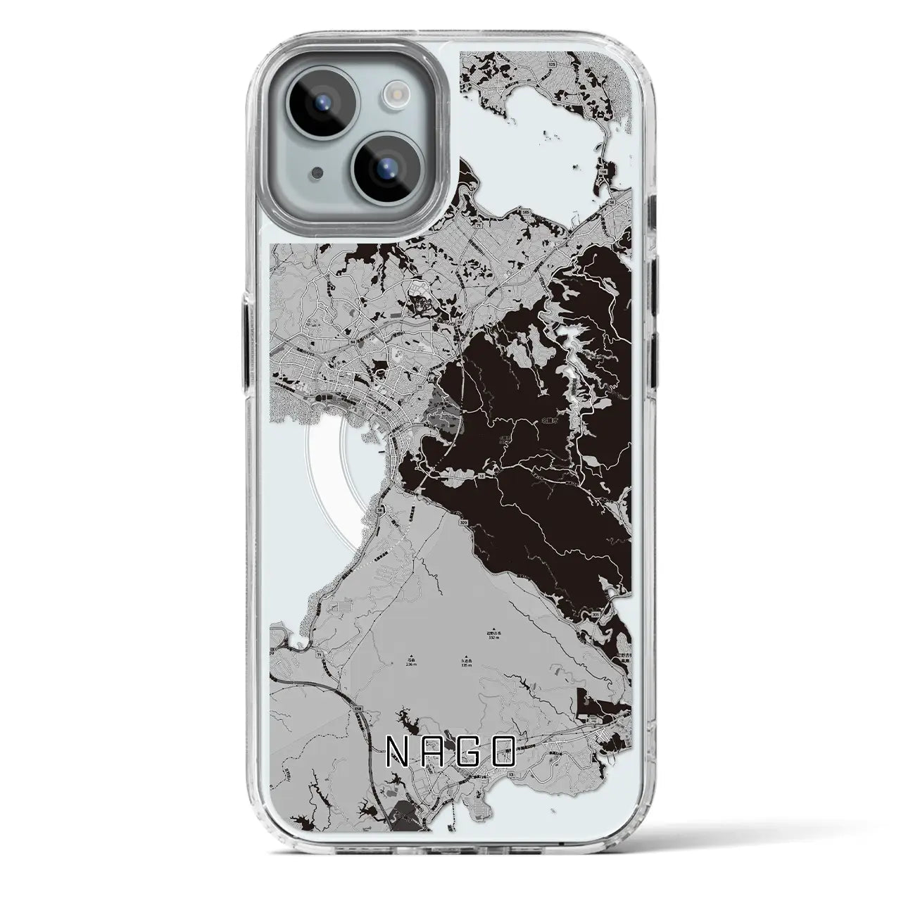 【名護（沖縄県）】地図柄iPhoneケース（MagSafeタイプ）
