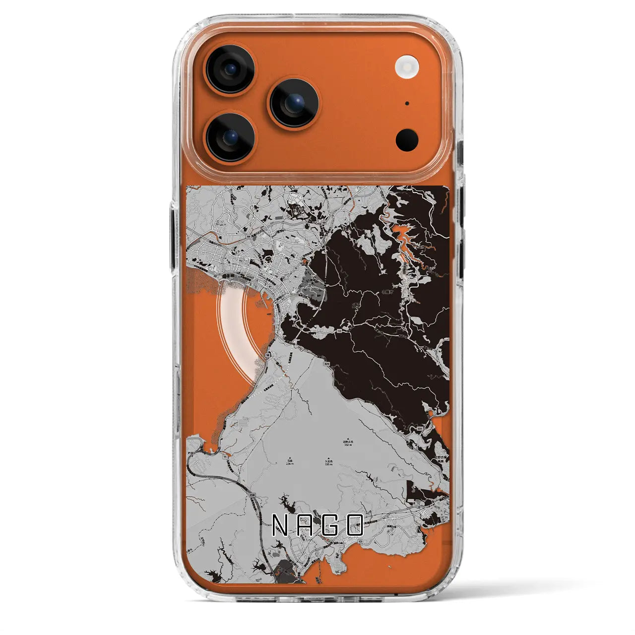 【名護（沖縄県）】地図柄iPhoneケース（MagSafeタイプ）