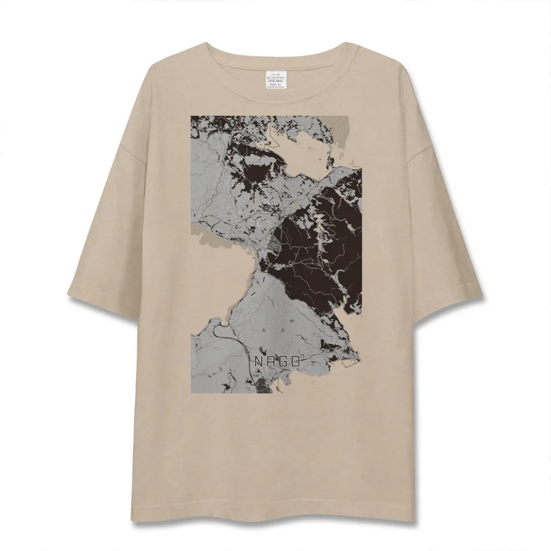 【名護（沖縄県）】地図柄ビッグシルエットTシャツ