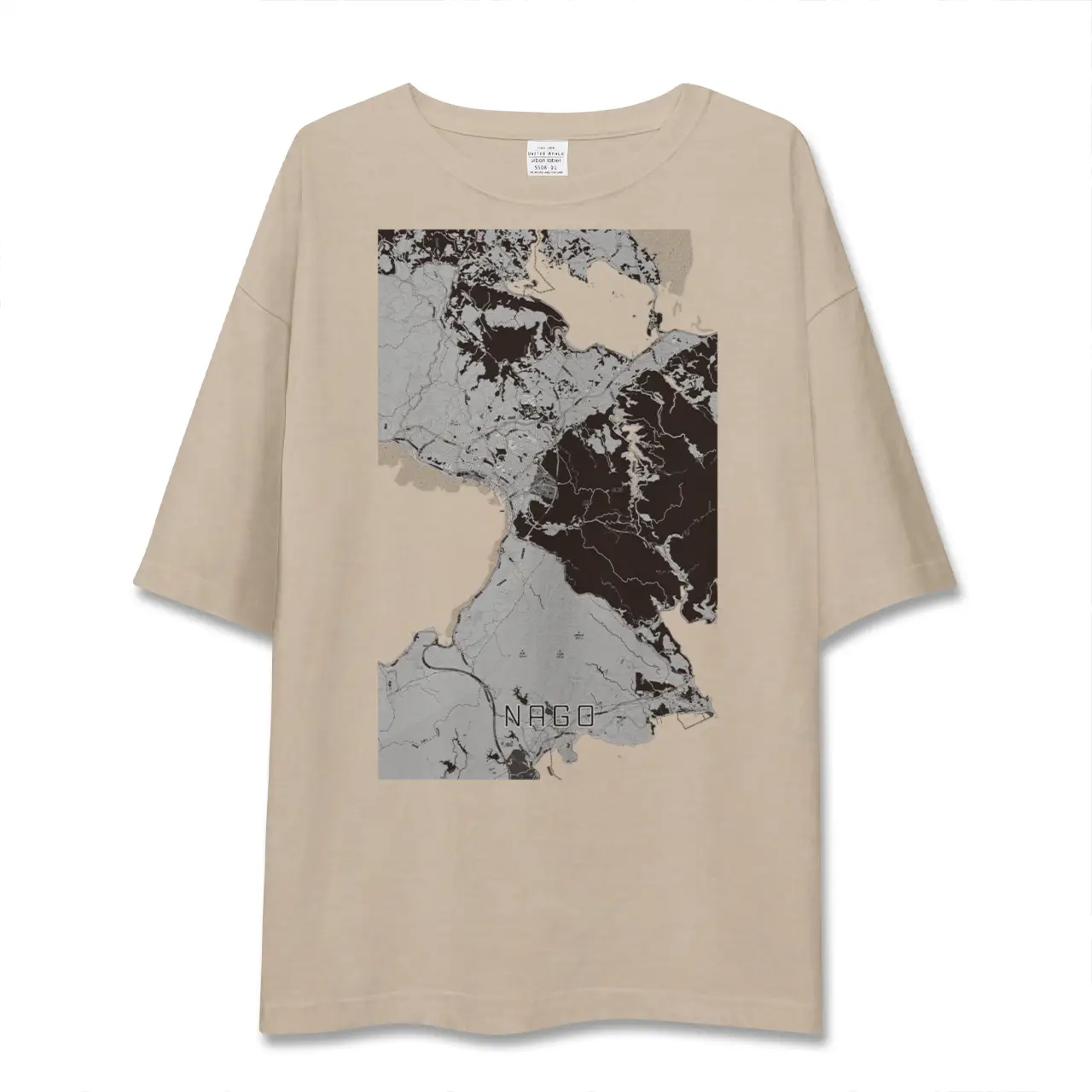 【名護（沖縄県）】地図柄ビッグシルエットTシャツ