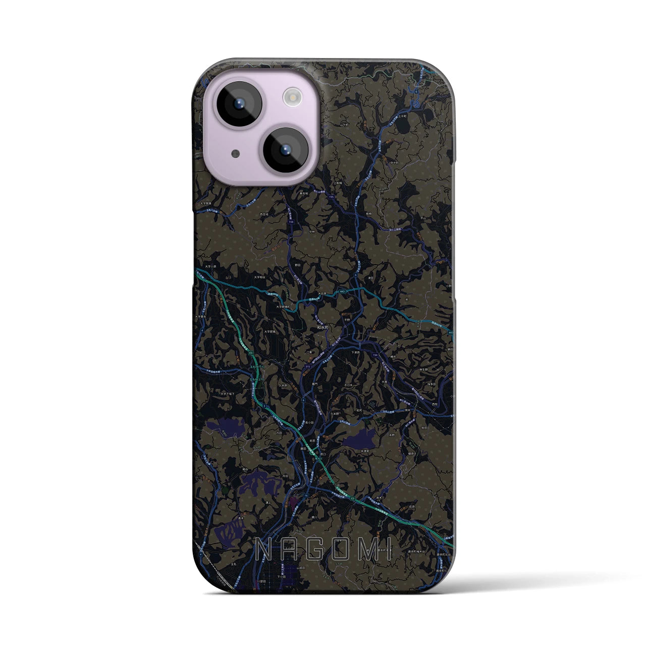 【和水（熊本県）】地図柄iPhoneケース（バックカバータイプ）