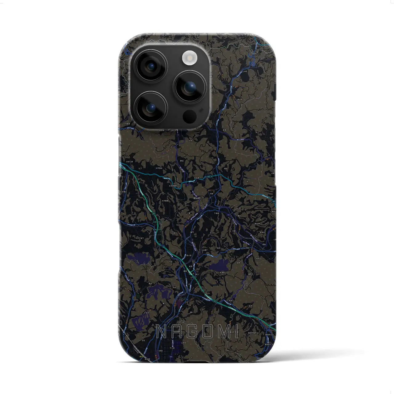 【和水（熊本県）】地図柄iPhoneケース（バックカバータイプ）