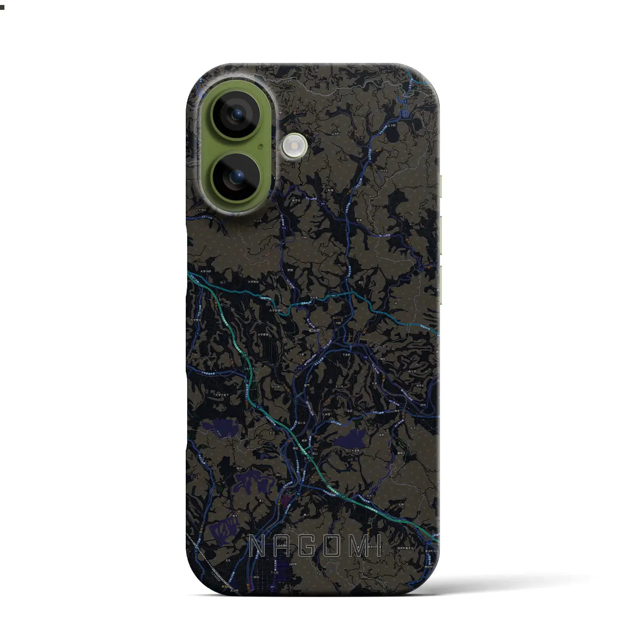 【和水（熊本県）】地図柄iPhoneケース（バックカバータイプ）