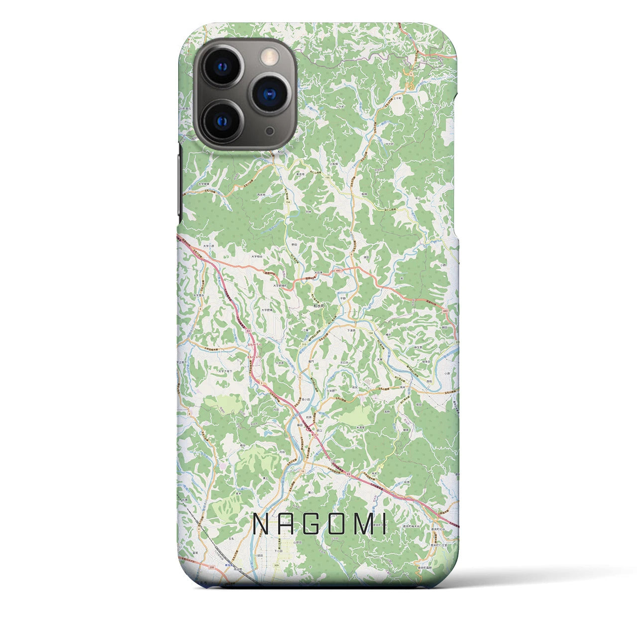 【和水（熊本県）】地図柄iPhoneケース（バックカバータイプ）
