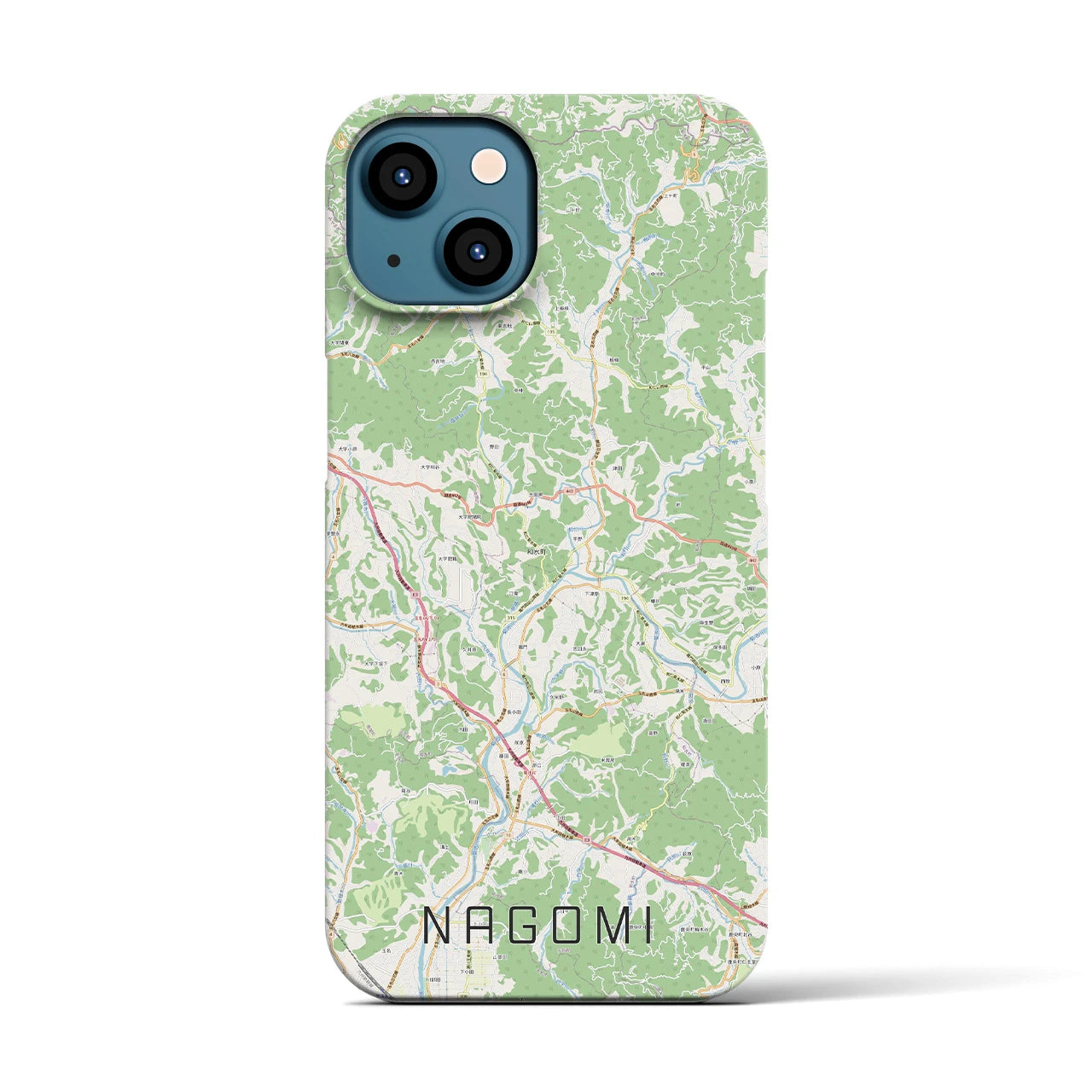 【和水（熊本県）】地図柄iPhoneケース（バックカバータイプ）