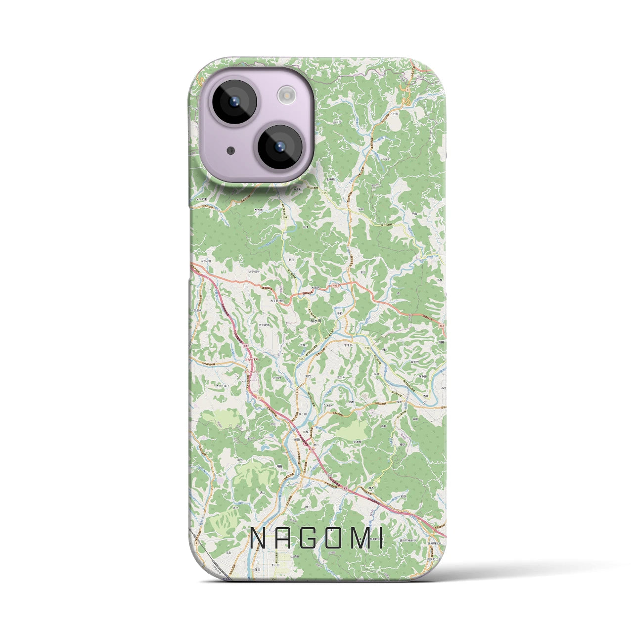 【和水（熊本県）】地図柄iPhoneケース（バックカバータイプ）