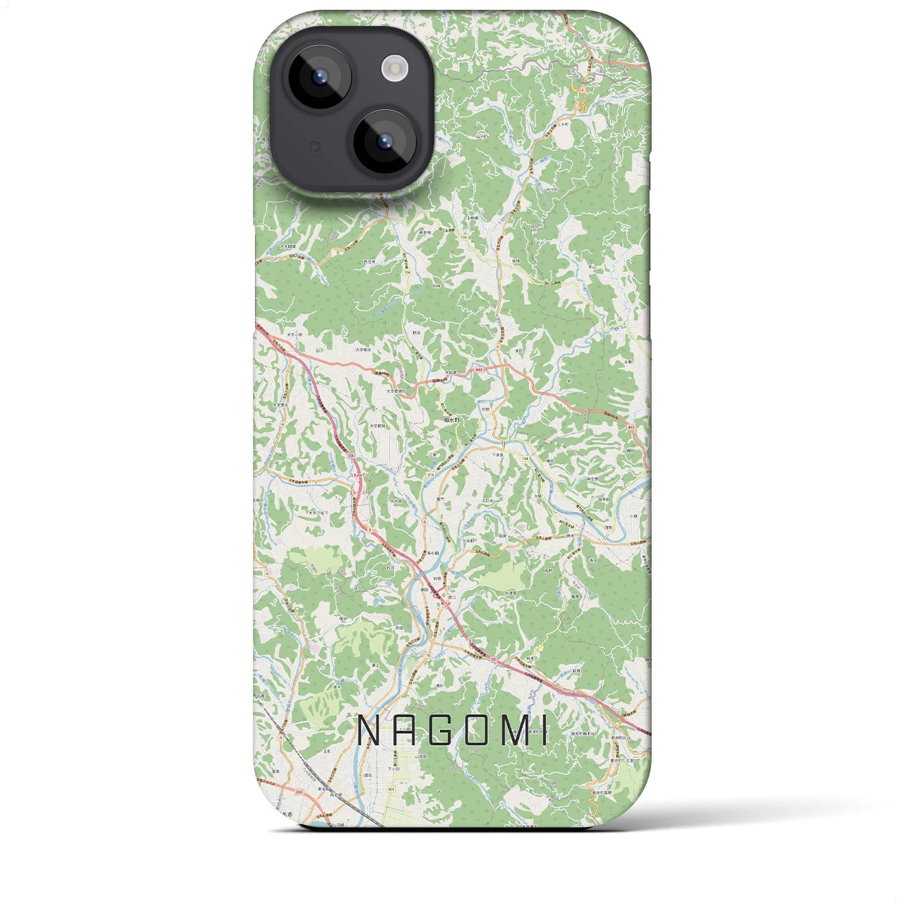 【和水（熊本県）】地図柄iPhoneケース（バックカバータイプ）