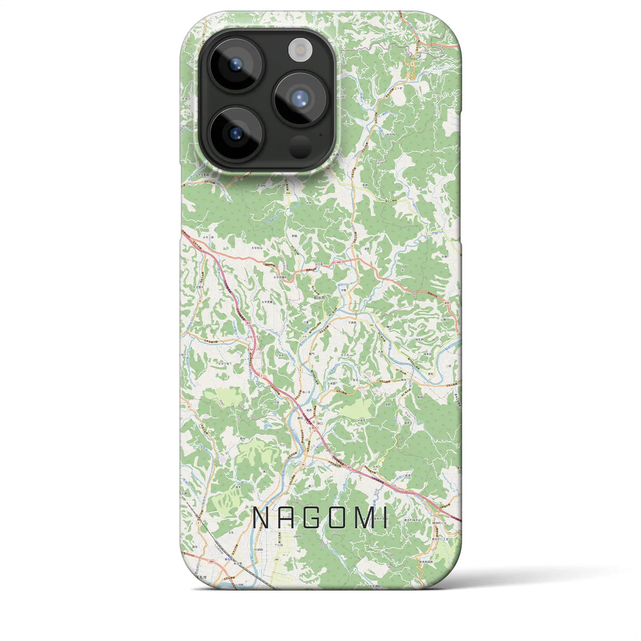 【和水（熊本県）】地図柄iPhoneケース（バックカバータイプ）